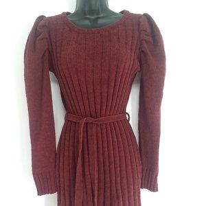 Say What? Burgundy Sweater Dress Size Small NWT